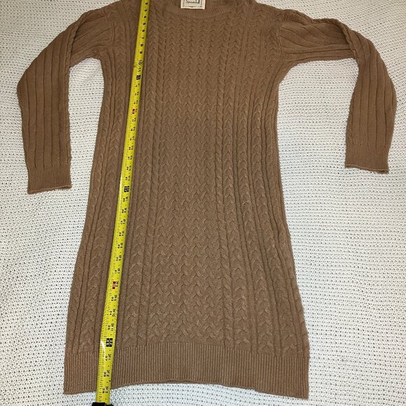 Spadehill Women’s‎ Large Sweater Dress Brown Cable Knit Long Sleeve Midi Fall - Picture 3 of 7